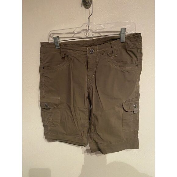 Kuhl Cargo Shorts Women's Size 10 Beige Pockets Outdoor Hiking Camping - Picture 1 of 9